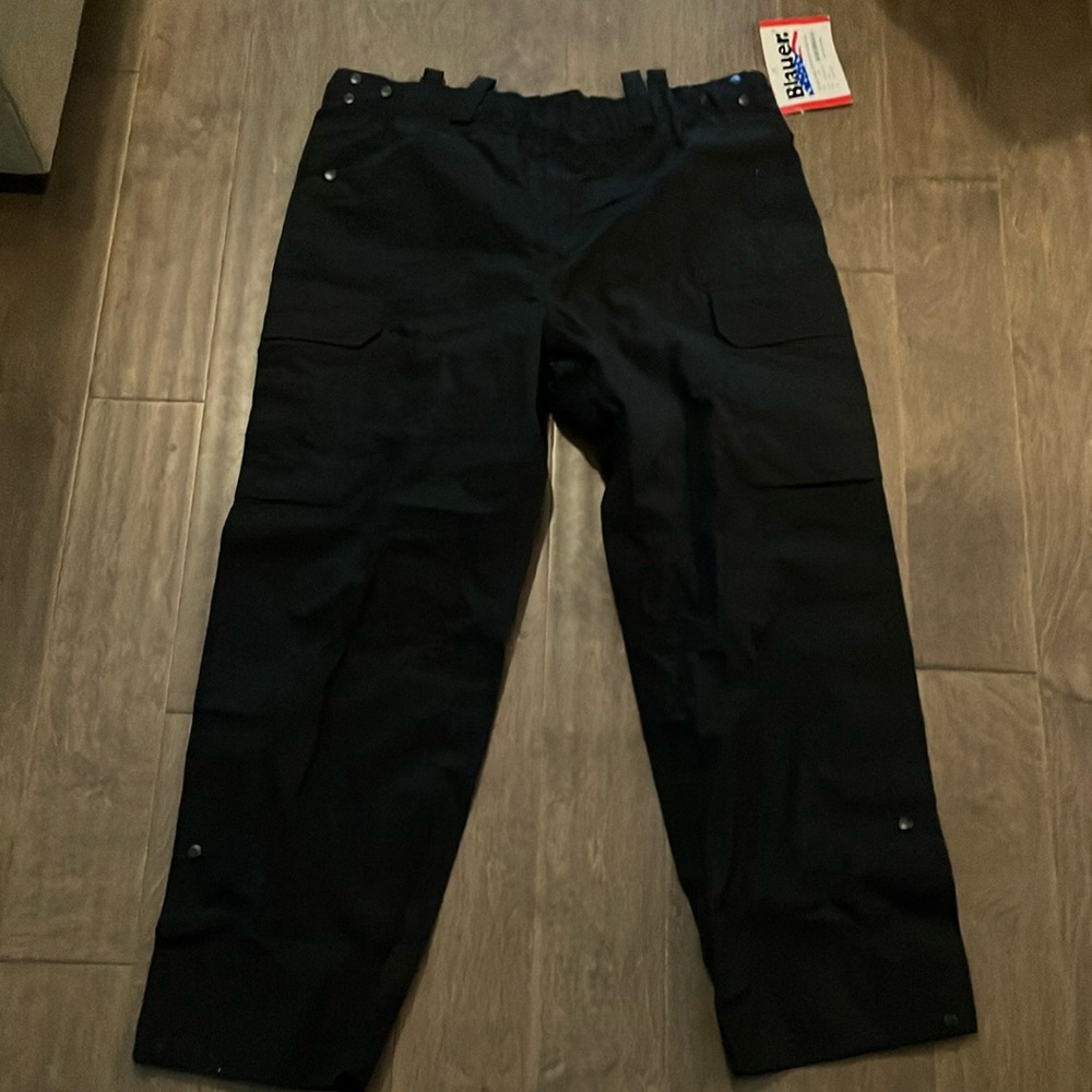 NWT Blauer gore-Tex shell cargo pants Men's Black Police blue L long GTX 9561